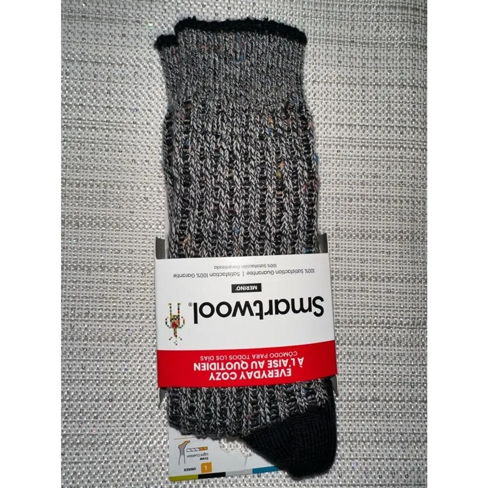 SmartWool L Unisex Everyday Cozy Waffle Press Crew Light Cushion Merino Socks